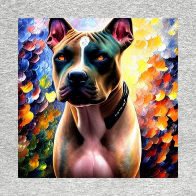 Pitbull Watercolor by Shadowbyte91